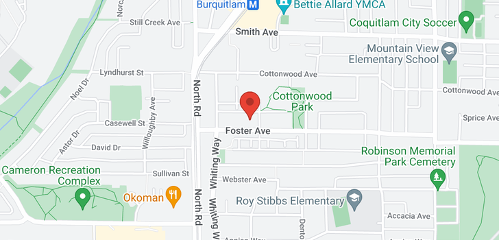 map of 1610 525 FOSTER AVENUE
